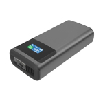 Powerbank com indicador de carga e cabo retráctil 45 W 10 000 mAh cor cinzento