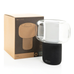 Candeeiro ecológico com colunas portáteis e BT 5.3 10 W 2000 mAh cor preto vista com caixa