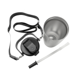 Garrafa térmica de aço inoxidável reciclado com correia 600 ml cor prateado sétima vista