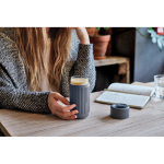 Copo de viagem térmico de vidro, manga de silicone Black & Blum 340 ml cor cinzento vista de ambiente 2