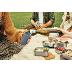 Copo de viagem térmico de vidro, manga de silicone Black & Blum 340 ml cor cinzento