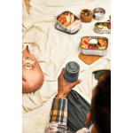 Copo de viagem térmico de vidro, manga de silicone Black & Blum 340 ml cor cinzento