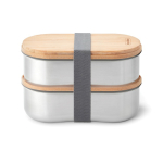 Conjunto de lancheiras herméticas com tampa plana Black & Blum 1 L cor cinzento quinta vista