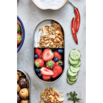 Conjunto de lancheiras herméticas com tampa plana Black & Blum 1 L cor cinzento