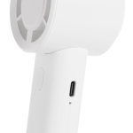 Ventoinha portátil ecológica com bateria recarregável 2 W 1200 mAh cor branco quinta vista