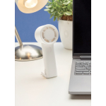 Ventoinha portátil ecológica com bateria recarregável 2 W 1200 mAh cor branco vista de ambiente