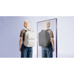 Mochila fecho de correr convertível antirroubo e capacidade 22 L 16” cor cinzento vista de ambiente 4