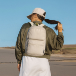 Mochila fecho de correr convertível antirroubo e capacidade 22 L 16” cor cinzento