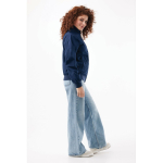 Casaco unissex medium fit, fecho de correr e forro 95 g/m² Iqoniq Odin cor azul-marinho