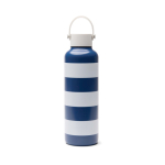 Garrafa térmica antigotas com design de praia e pega 600 ml cor azul-marinho