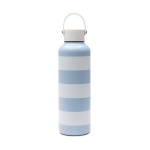 Garrafa térmica antigotas com design de praia e pega 600 ml cor azul-claro