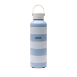 Garrafa térmica antigotas com design de praia e pega 600 ml cor azul-claro vista principal
