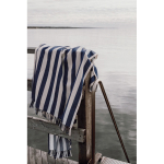 Toalha hammam familiar de algodão reciclado 200 g/m2 180 x 180 cm cor azul vista de ambiente