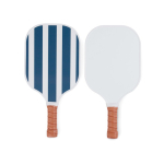 Jogo de pickleball com raquetes de madeira e bola para jogar cor azul-marinho segunda vista