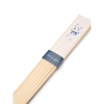 Leque portátil de bambu com mensagem ‘’Out of office’’ cor branco terceira vista