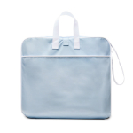 Cadeira de praia portátil dobrável de poliéster com 6 ajustes cor azul-claro