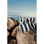 Saco de praia de algodão reciclado com alças e asas 390 g/m2 cor azul-marinho