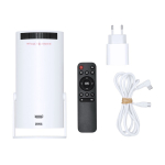 Projetor com ligação Bluetooth e WiFi, 3 W cor branco primeira vista