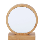 Placa comemorativa circular em bambu com íman duplo cor madeira primeira vista