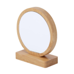 Placa comemorativa circular em bambu com íman duplo segunda vista