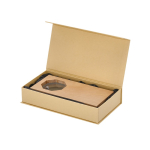 Placa troféu octagonal de madeira e vidro para reconhecimentos terceira vista