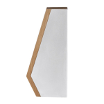 Placa troféu com base de madeira e frente de alumínio reciclado cor natural primeira vista