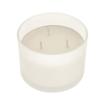 Vela aromática em frasco de vidro com três pavios em vários aromas cor branco primeira vista