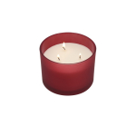 Vela aromática em frasco de vidro com três pavios em vários aromas