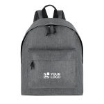 Mochila de poliéster reciclado com bolso frontal e ar marmoreado vista principal