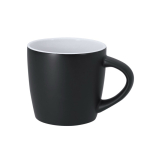 Caneca de cerâmica, acabamento preto mate e interior colorido 350 ml cor branco primeira vista