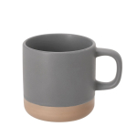 Caneca de cerâmica com acabamento mate e base sem esmaltar 350 ml cor cinzento primeira vista
