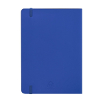 Caderno capa flexível de pele sintética acolchoada, folhas pautadas A5 terceira vista