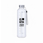 Garrafa desportiva de plástico sem BPA com indicador de hidratação 1 L vista principal