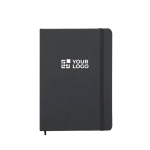 Caderno de capa dura, pele sintética acolchoada, folhas pontilhadas A5 vista principal