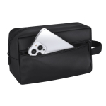 Nécessaire multiusos com pega de pele sintética e bolso frontal terceira vista