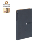 Bloco de notas com folhas para registos, notas adesivas e caneta A6