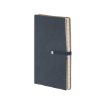 Bloco de notas com folhas para registos, notas adesivas e caneta A6 segunda vista