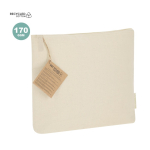 Nécessaire térmico algodão reciclado natural, fecho de correr 170 g/m²