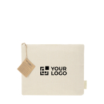 Nécessaire térmico algodão reciclado natural, fecho de correr 170 g/m² vista principal