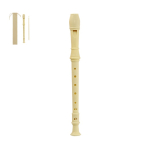 Flauta desmontável em 3 partes de plástico com bolsa non-woven