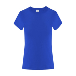 T-shirt de algodão de manga curta para mulher 150 g/m² cor azul primeira vista