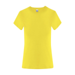 T-shirt de algodão de manga curta para mulher 150 g/m² cor amarelo primeira vista