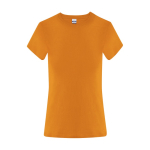 T-shirt de algodão de manga curta para mulher 150 g/m² cor cor-de-laranja primeira vista