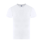 T-shirt de algodão, unissexo, manga curta para criança 150 g/m² cor branco primeira vista