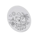 Frisbee de tecido non-woven com zona para colorir terceira vista