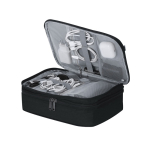 Estojo organizador grande de rPET com múltiplos bolsos segunda vista