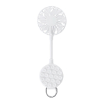 Ventoinha multiposições 360° com ventosa para fixação do telemóvel cor branco primeira vista