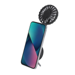 Ventoinha multiposições 360° com ventosa para fixação do telemóvel segunda vista