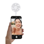 Ventoinha multiposições 360° com íman para fixação do telemóvel sétima vista