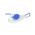 Ventoinha portátil com lanterna LED e mosquetão de transporte